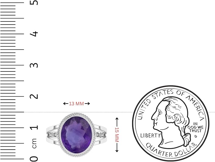 Sterling Silver 925 Ring For Womens Natural Gemstone Ring Sterling Silver Trendy Ring Oval Gemstone Ring