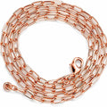 Handmade Copper Paperclip Chain Necklace for Women & Men, Thin Lightweight Minimalist Unisex Fashion Jewellry, Secure Lobster Clasp